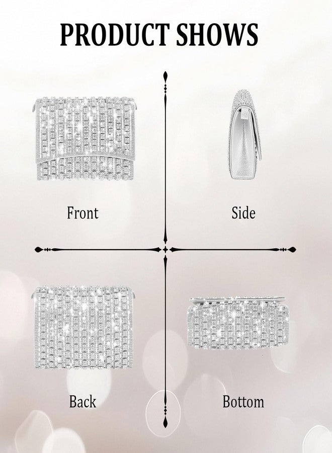 Simcat Evening Bag Rhinestone Clutch Purses for Women, Shoulder Crossbody Bag with Chain for Wedding Party Cocktail Prom - Image 5